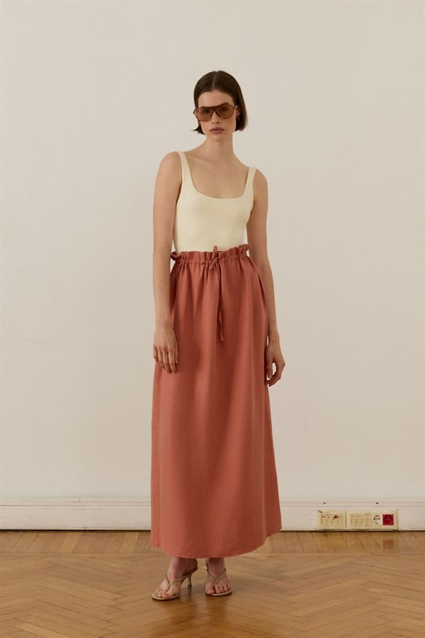 Nahla Maxi Etek Terracotta