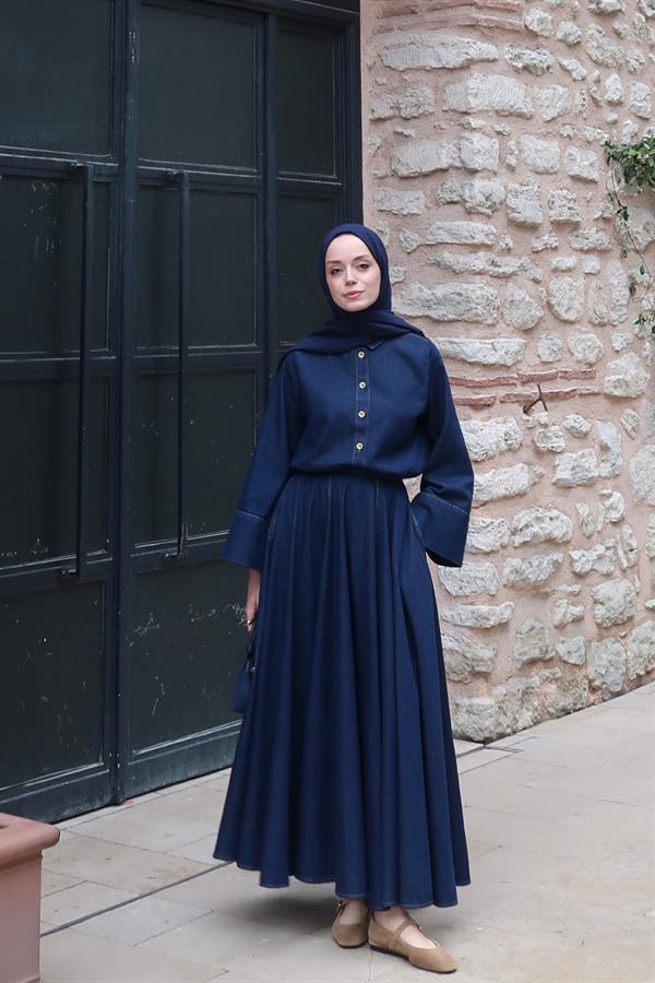 Nancy Denim Takım Lacivert