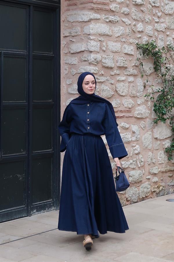 Nancy Denim Takım Lacivert