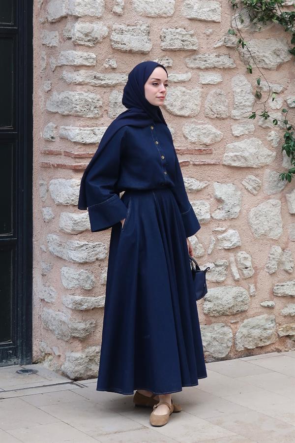 Nancy Denim Takım Lacivert
