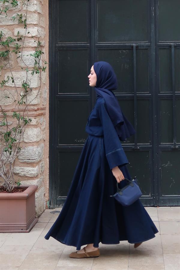 Nancy Denim Takım Lacivert