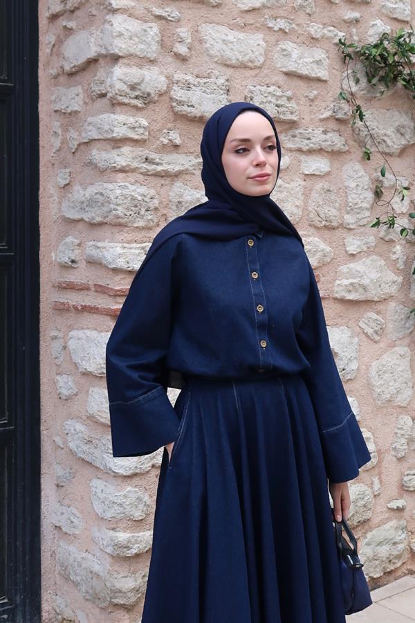 Nancy Denim Takım Lacivert