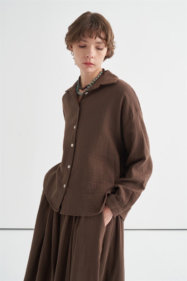 Dark Brown Napoli Muslin Set 