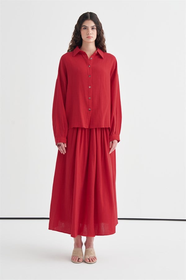 Red Napoli Muslin Set 