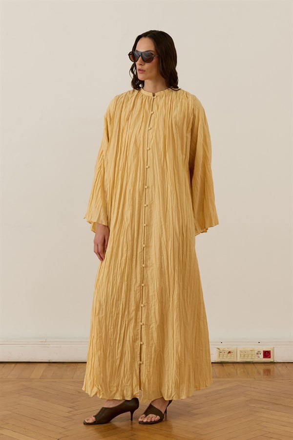 Noemi Crush Voile Dress Butter