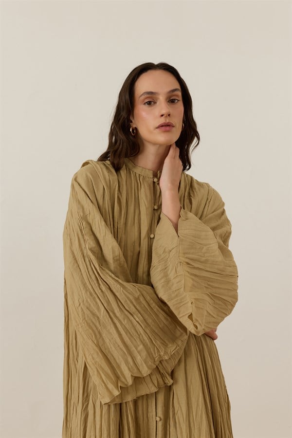 Noemi Crush Voile Dress Green
