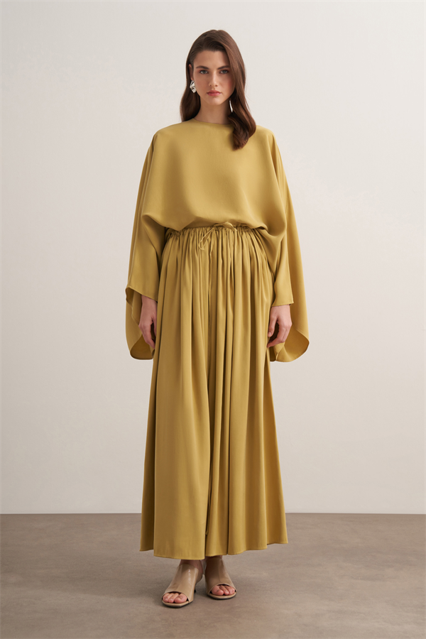 Noor Büzgülü Etekli Cupra Takım Sarı