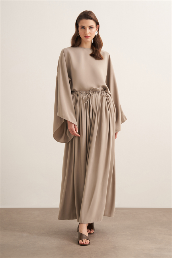 Noor Büzgülü Etekli Cupra Takım Vizon