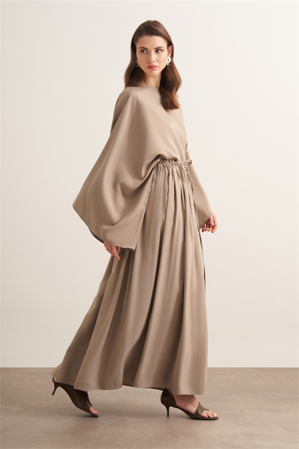 Noor Büzgülü Etekli Cupra Takım Vizon