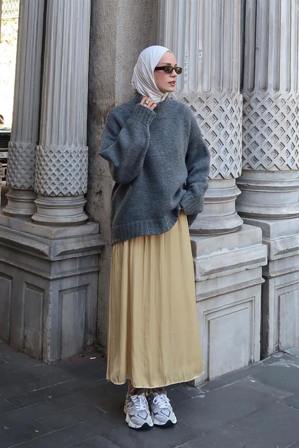 Olesya Saten Etek Honey