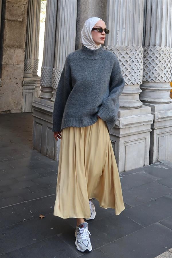 Olesya Saten Etek Honey