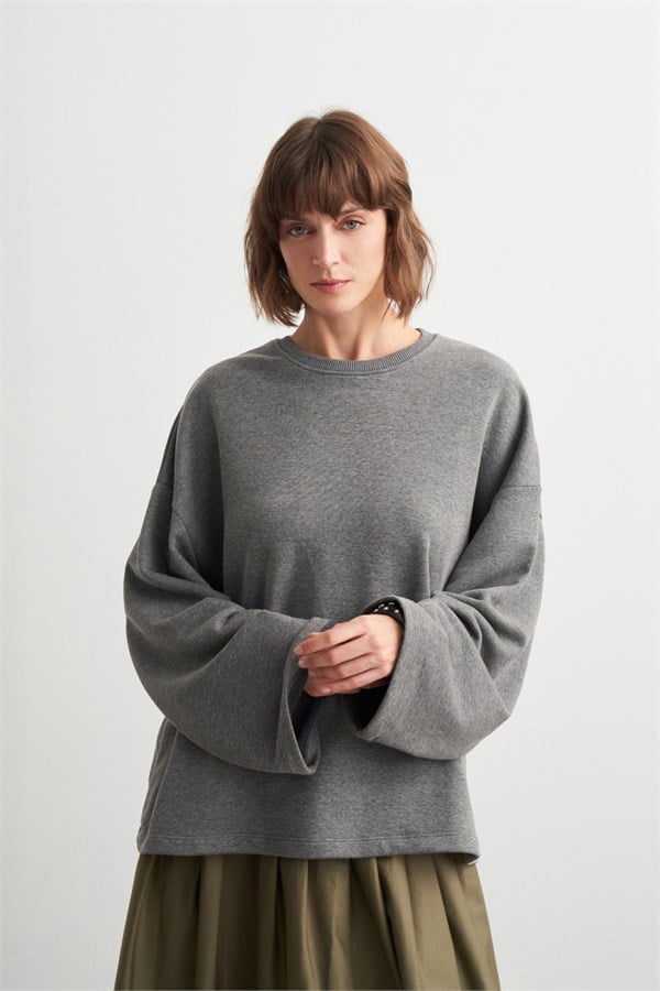 Palmer Üç İplik Sweatshirt Antrasit