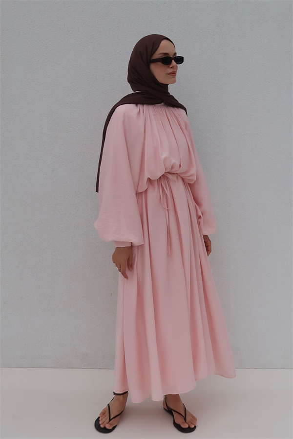Fiore Elbise Pembe