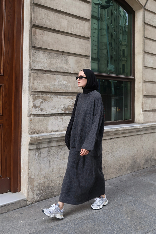 Polina Triko Takım Antrasit