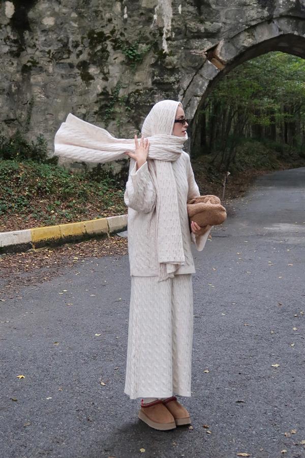 Polina Triko Takım Ekru