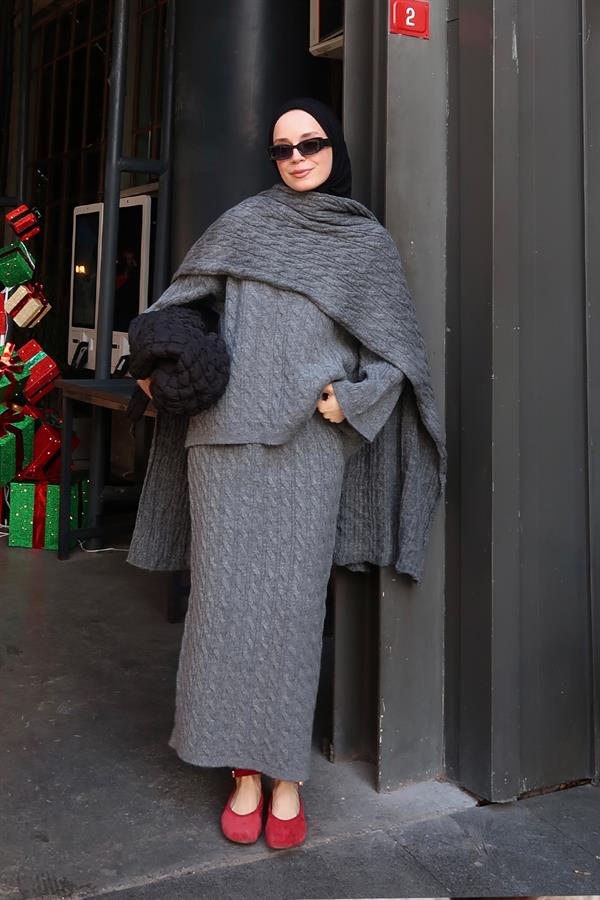 Polina Triko Takım Gri