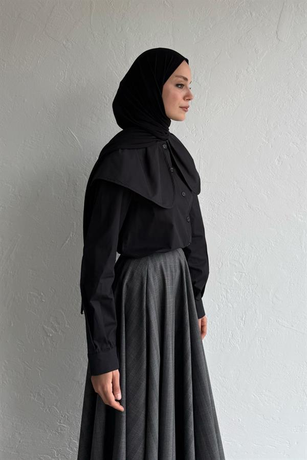 Poplin Gömlek Siyah