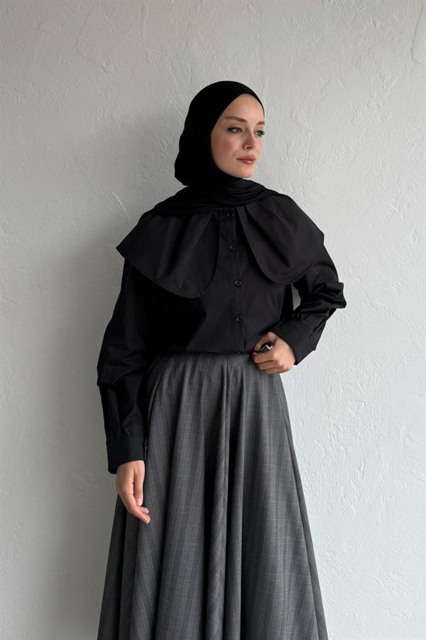 Poplin Gömlek Siyah