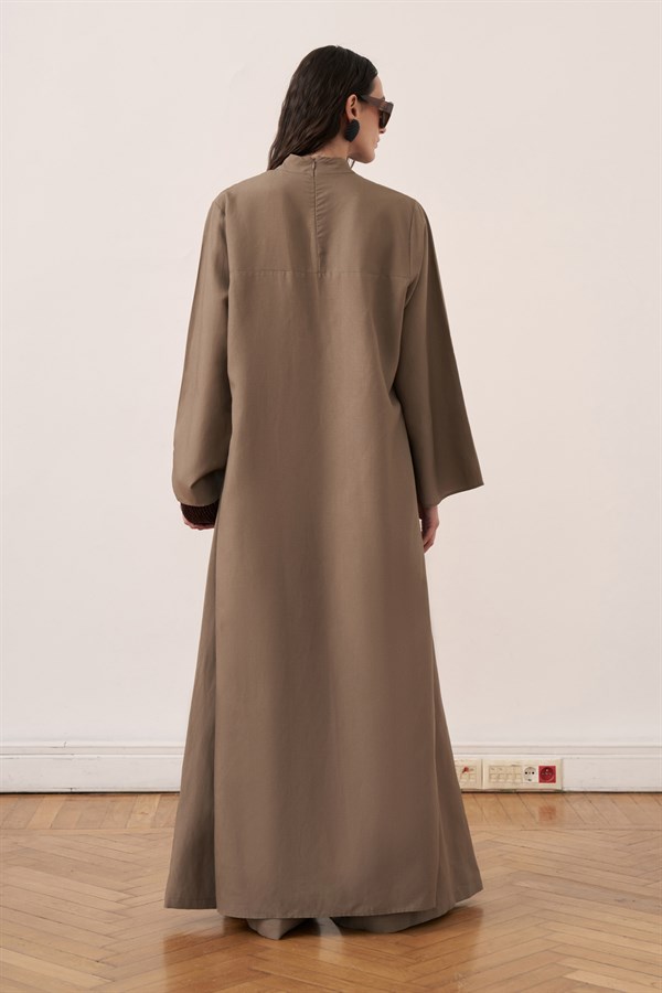 Rasha Slit Tunic Set Mink Color