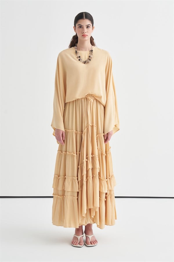 Yellow Regina Asymmetrical Skirt 