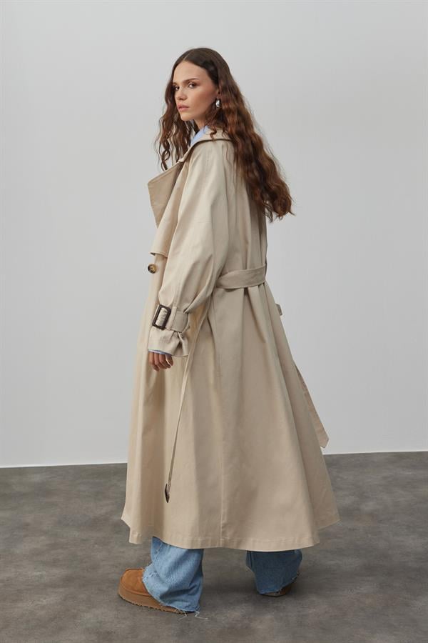 Rowe Gabardin Trençkot Bej