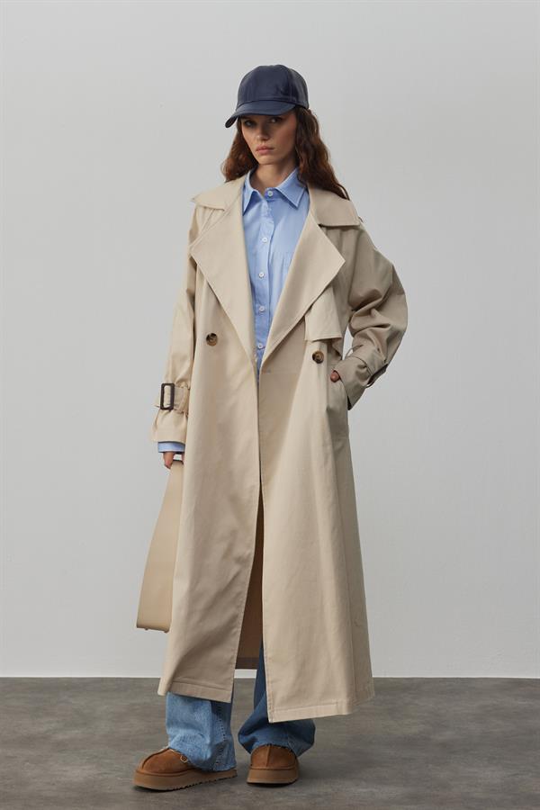 Rowe Gabardin Trençkot Bej