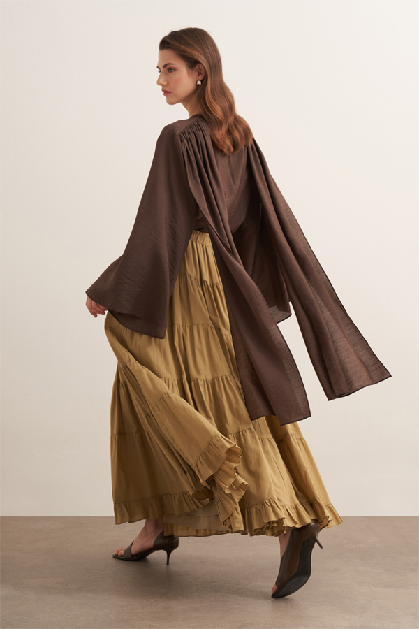 Ruth Katlı Vual Uzun Etek Olive