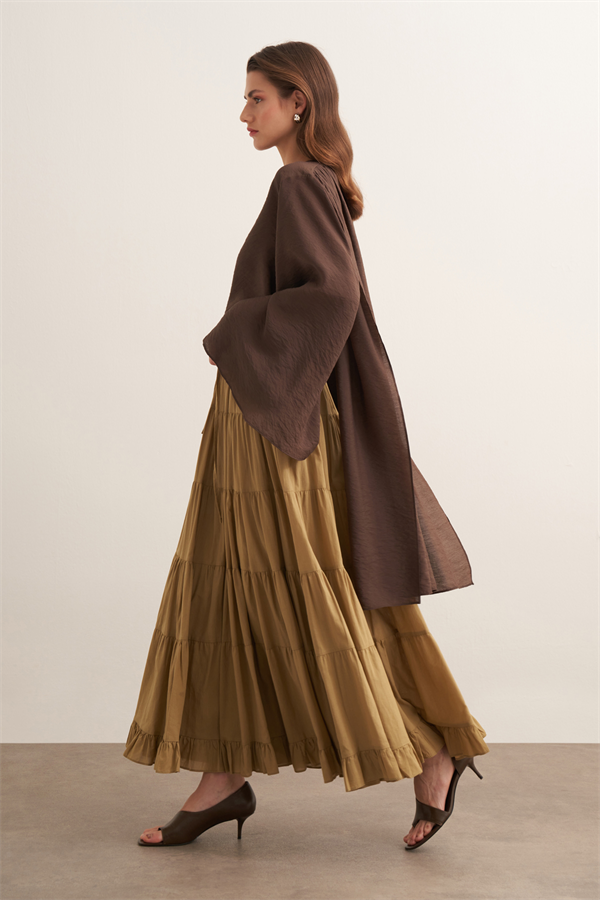 Ruth Katlı Vual Uzun Etek Olive