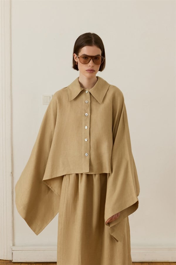 Wheat Color Ruwa Shirt 