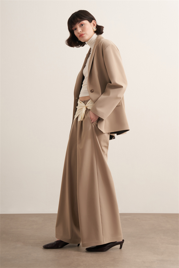 Samra Blazer Ceket Bej