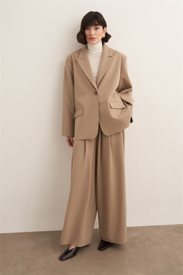 Samra Blazer Ceket Bej