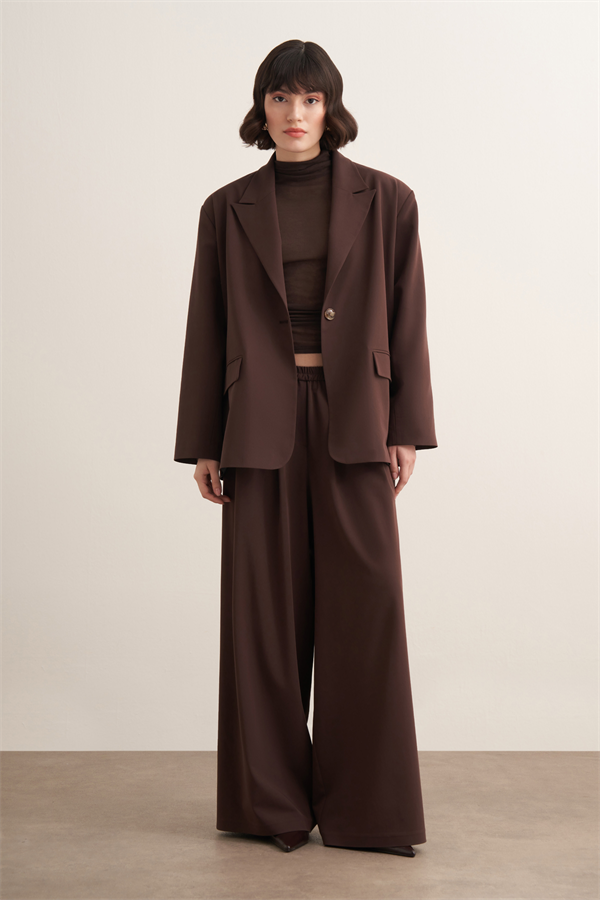 Samra Blazer Ceket Kahve