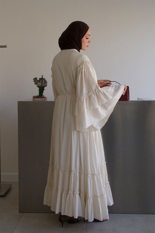 Sareena Voile Dress Ecru