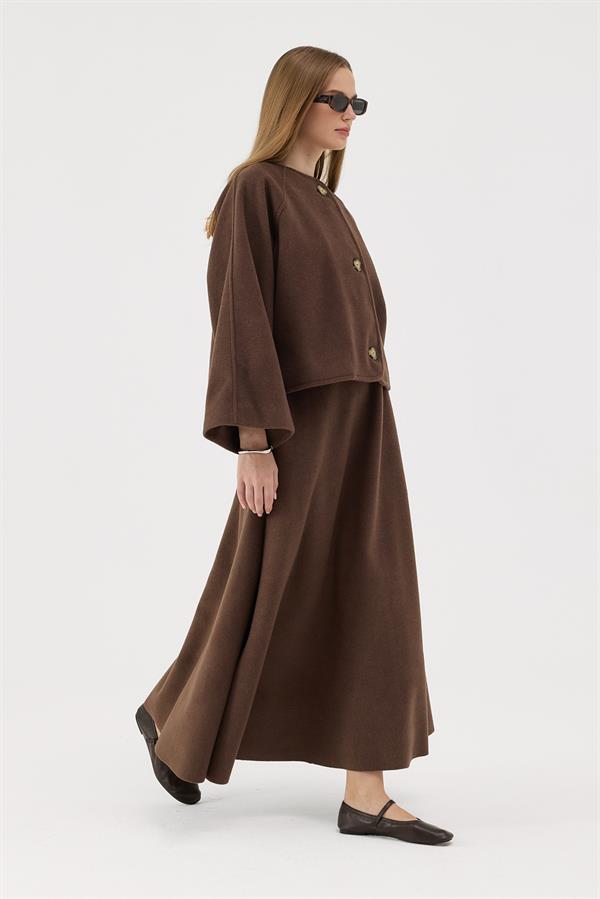 Sasha Kaşe Takım Kahve