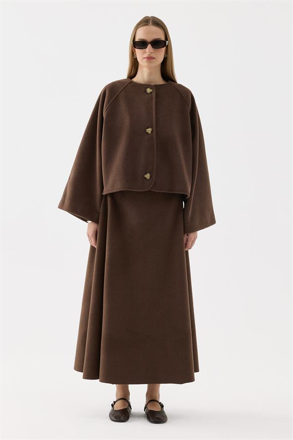 Sasha Kaşe Takım Kahve