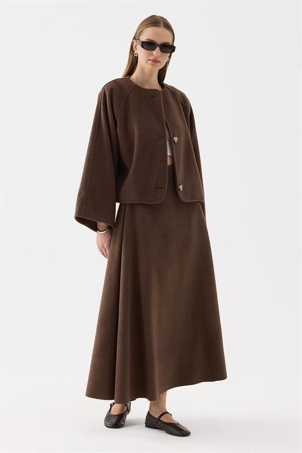 Sasha Kaşe Takım Kahve