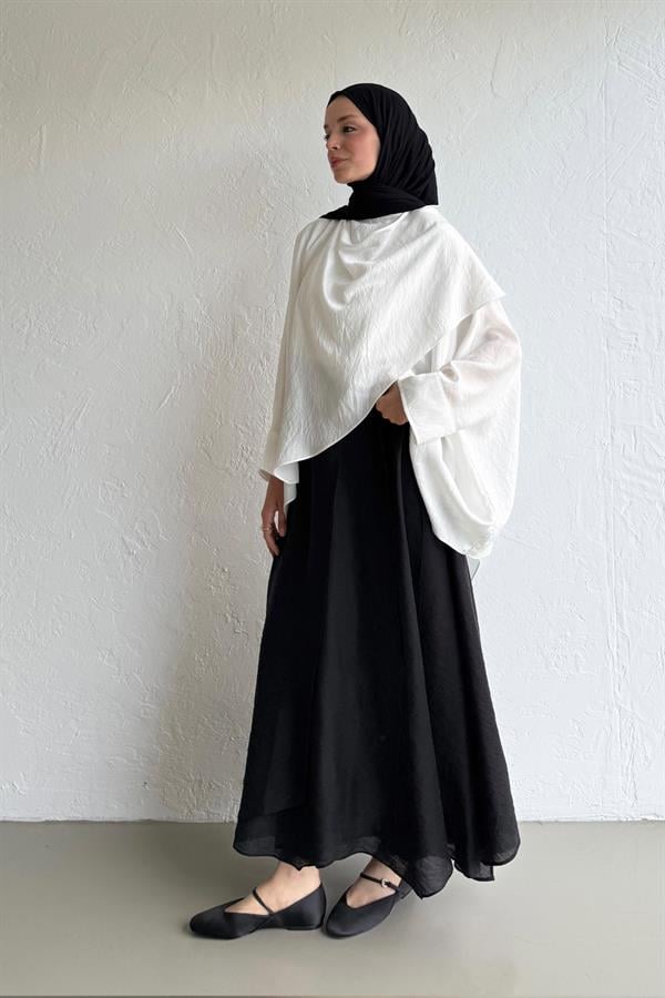 Siyah Cosey Asimetrik Etek 