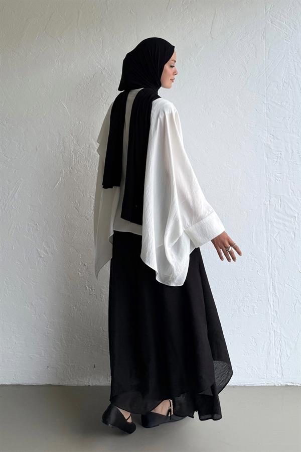 Siyah Cosey Asimetrik Etek 