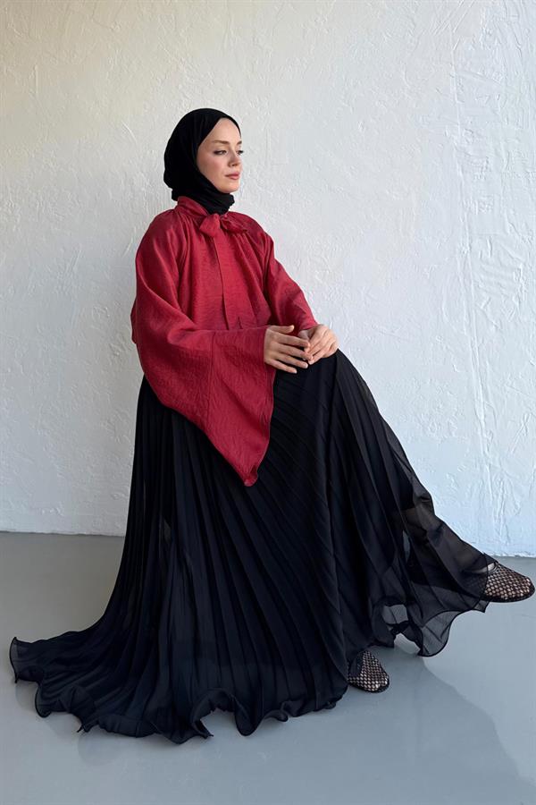 Rue Şifon Etek Siyah