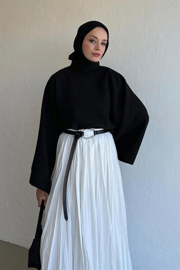 Scarlet Buklet Bluz Siyah