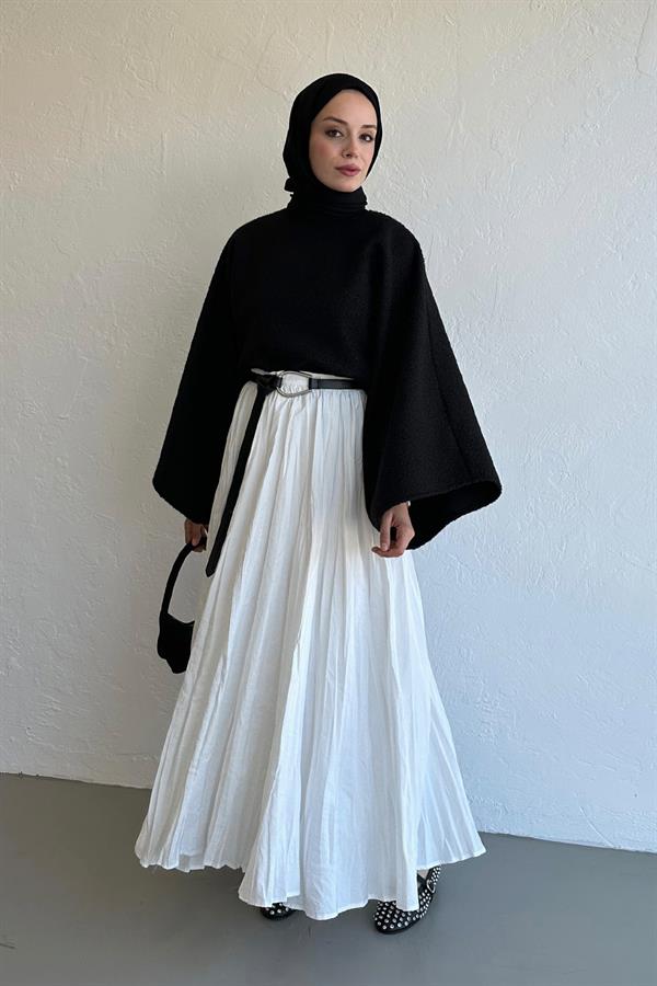 Scarlet Buklet Bluz Siyah