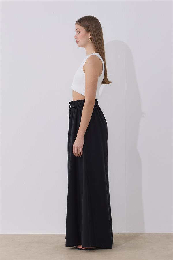 Siyah Wide Leg Pantolon