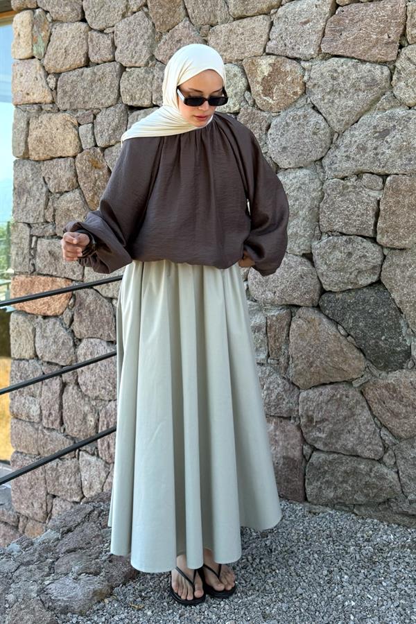 Soft Yeşil Lina Etek 