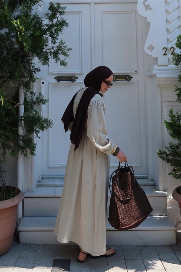 Teti Müslin Elbise Soft Yeşil