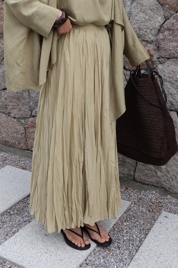 Soft Yeşil Vual Crush Etek