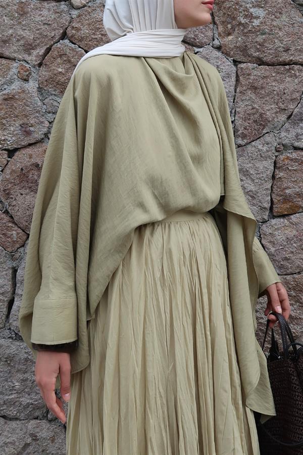 Soft Yeşil Vual Crush Etek