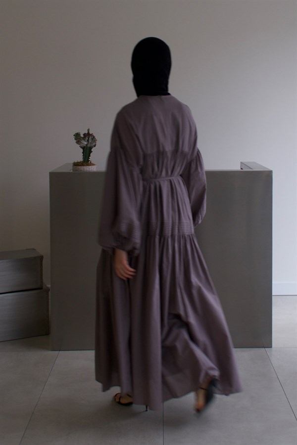 Soho Nervür Detaylı Vual Elbise Lavender