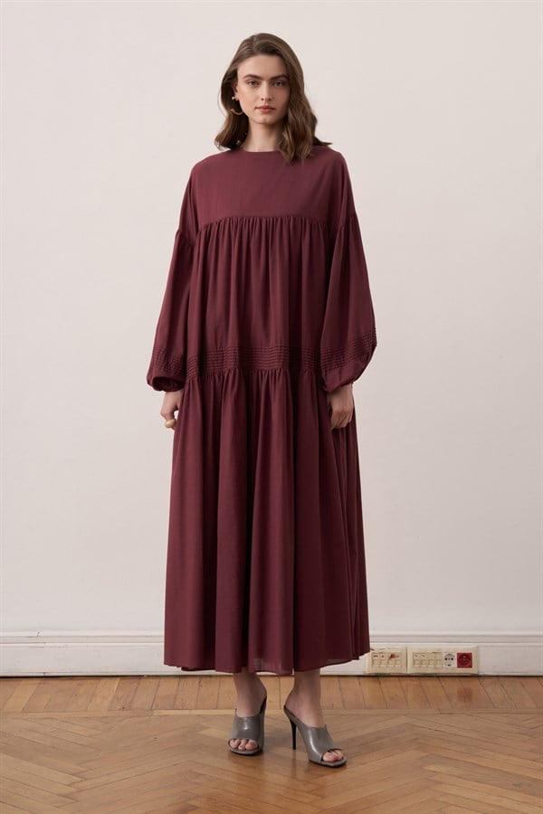 Soho Voile Dress Plum Color