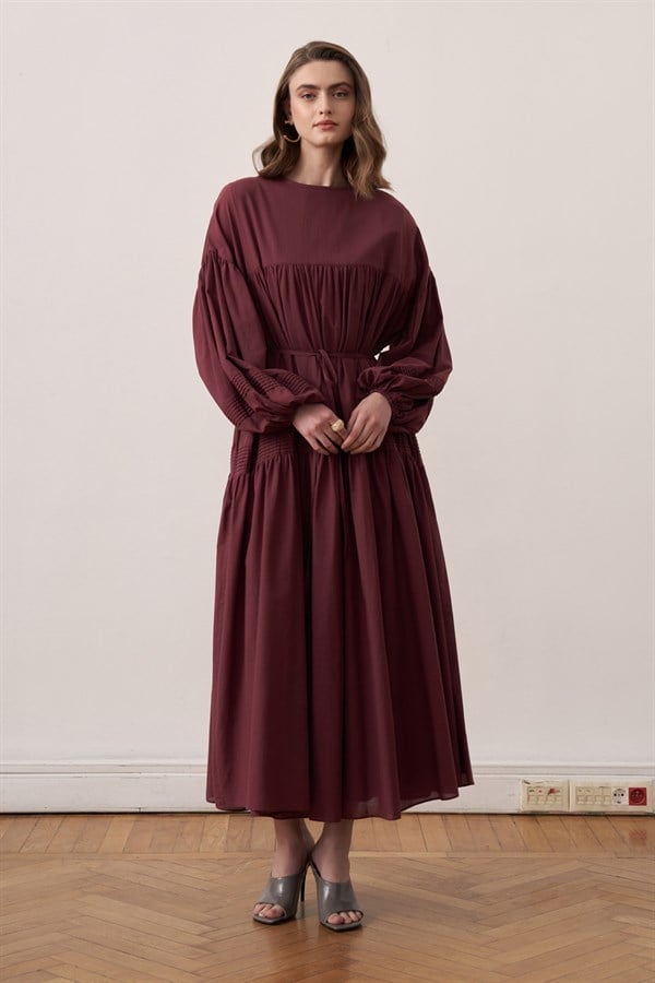 Soho Voile Dress Plum Color