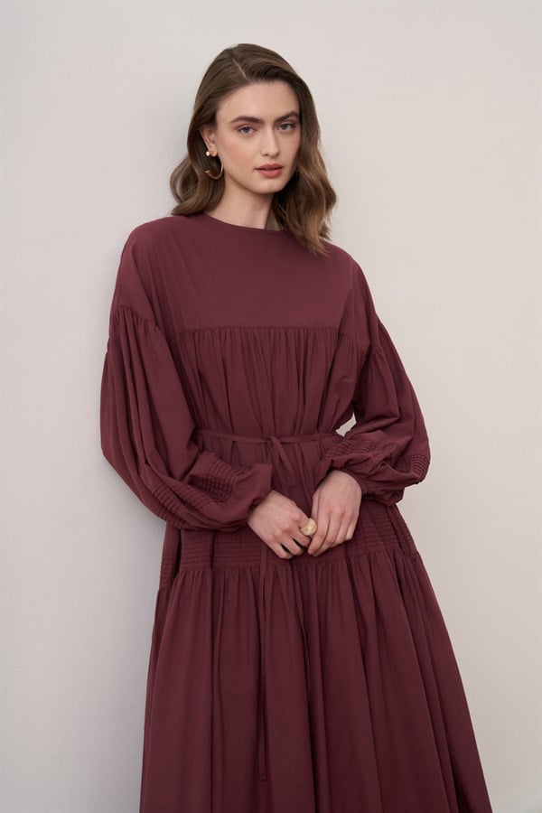 Soho Voile Dress Plum Color